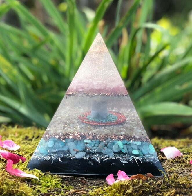 Why do you see gemstones inside this Orgonite?